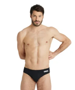 TRAJE DE BAÑO HOMBRE ARENA TEAM SWIM BRIEFS SOLID NEGRO