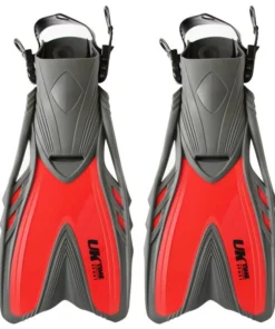 ALETAS DE NATACIÓN AJUSTABLES UKTIME ROJO S/M (38-41)