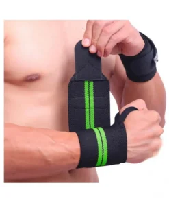 MUÑEQUERA TORPEDO CROSSBAND PAR NEGRO/VERDE