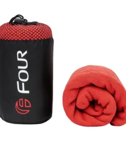 TOALLA FOUR MICROFIBRA TERRYING ROJA/AZUL 85X150 CM