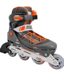 PATIN EN LINEA RIDER VELOCITY NEGRO-NARANJO 32-35
