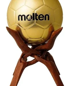 TROFEO BALÓN FUTBOL MOLTEN DORADO CON STAND