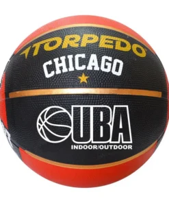 BALON BASQUETBOL TORPEDO CHICAGO NEGRO/ROJO