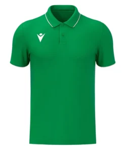 POLERA POLO MACRON DRACO HERO UNISEX VERDE/BLANCO