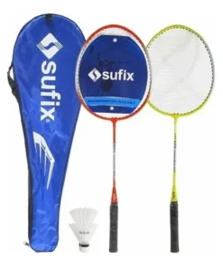 SET BADMINTON SUFIX ADULTO 2 RAQUETAS + 2 PLUMILLAS