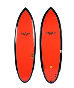 BOARDWORKS – Tabla de surf Von Sol Shadow rojo/negro (epoxi)