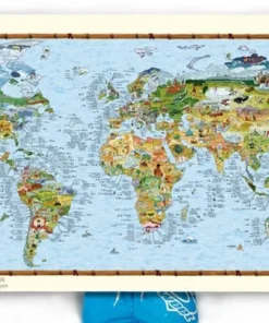 Mapas impresionantes – Póster del mapa mundial – Viaje de surf reescribible