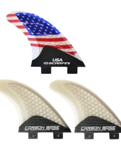 Juego de 3 aletas SCARFINI USA Flag Fin (talla M) (FCS)