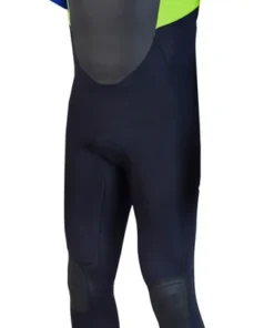 WEST – Traje de surf – Nitro manga corta cremallera trasera de 2/2 mm – Azul Real / Cítrico