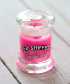 TED SHRED’S Vela de cera de surf Dayglo – Rosa 4 Oz