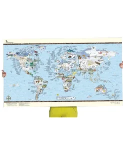 Awesome Maps – Póster del mapa mundial – Viaje de nieve reescribible