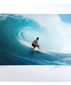 Póster fotográfico de surf de la colección JEFF DIVINE nº 4 ‘Mark Occhilupo Inside Sunset 1987’
