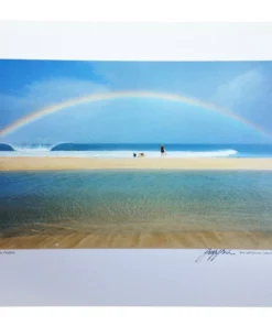 Póster fotográfico de surf de la colección JEFF DIVINE nº 1 ‘Banzai Pipeline Rainbow 1979’