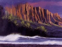 KEN AUSTER – Litografía – ‘Costa de Kauai’
