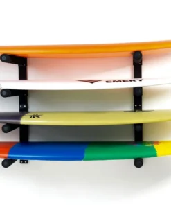 SURF SYSTEM – Soporte de pared para rack cuádruple (Shortboards, Longboards, SUP)