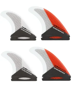 Juego de 4 quillas SCARFINI FX2.5 Carbono (talla M) (Futures)