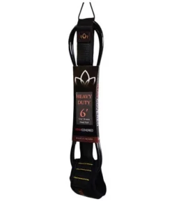 MANTÉNGASE CUBIERTO – Longboard resistente atado a mano / Correa SUP (8 mm) – Negro