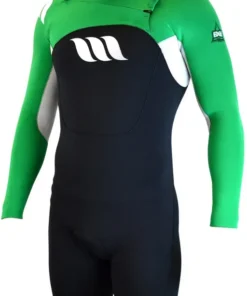 WEST – Traje de surf – Edge Spring Suit manga larga cremallera frontal 2/2mm – Negro / Verde