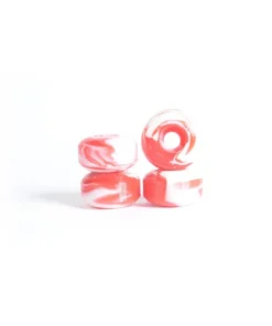 Ruedas de skate – YOCAHER 52x30mm 99a – Blanco/Rojo Swirl