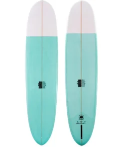 Longboard WILDE SHAPES – Admiral Bell Pin 9’2 – Blanco / Verde (PU)