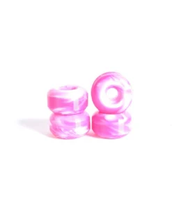 Ruedas de skate – YOCAHER 52x30mm 99a – Swirl White/Rosa