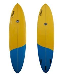 Tablas de surf STEWART – Funboard Comp 7’8 (PU) – Amarillo/Azul