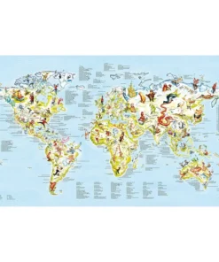 Awesome Maps – Póster del mapa mundial – Mapa de golf