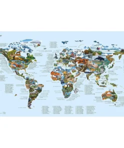 Mapas impresionantes – Póster del mapa mundial – Mapa de bicicleta de montaña