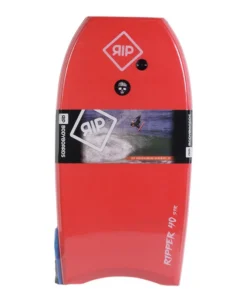 Bodyboard RIP – Ripper Stringer con leash (EPS) – Rojo / Blanco