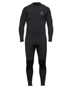 Traje de neopreno GYROLL – Escudo de 3/2 mm sin cremallera – Negro / Dorado