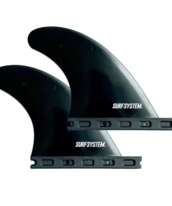 SURF SYSTEM Quad Rear Fins GX – Juego de 2 quillas – Futures – Negro