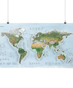 Awesome Maps – Póster del mapa mundial – Green Surf Trip