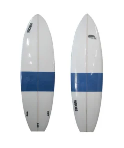 STORM Surfboard – Mini Malibu – 6’8 – Beluga – Clear / Navy