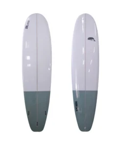 STORM Surfboard – Mini Malibu – 7’4 – Beluga – Clear / Gris