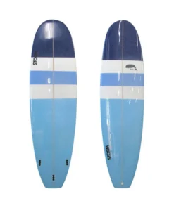 STORM Surfboard – Mini Malibu – 7’4 – Beluga – Navy / Azul