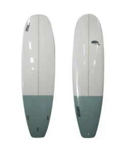 STORM Surfboard – Mini Malibu – 7’2 – Beluga – Clear / Gris