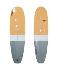 STORM Surfboard – Mini Malibu – 6’10 – Beluga – Naranja / Gris