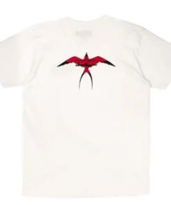 TAKAYAMA – Camiseta Pájaro Rojo – Blanco
