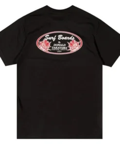 TAKAYAMA – Camiseta ovalada roja – black