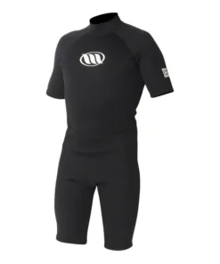 WEST – Traje de surf – Traje de neopreno con cremallera trasera de 2/2 mm – Negro