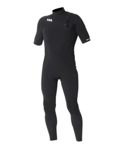 WEST – Traje de neopreno LOTUS con cremallera en el pecho – Mangas cortas de 2/2 mm – Negro