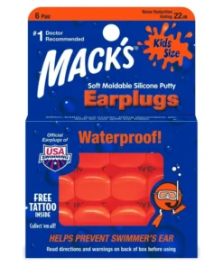 MACK’S EARPLUGS – Pillow Soft Kids – Tapones para los oídos para niños – 6 pares
