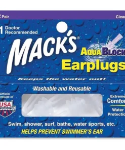 TAPONES PARA LOS OÍDOS MACK’S – Aqua Block – Transparente – 2 pares