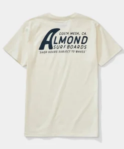 ALMOND Tablas de surf – Camiseta Surf hours – Natural