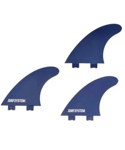 SURF SYSTEM – Juego de 3 quillas recicladas compatibles con FCS – Azul marino