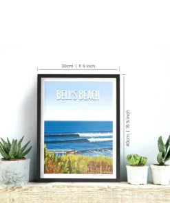MAPAS IMPRESIONANTES – Póster – Bell’s Beach