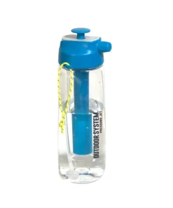 Outdoor System – Botella de agua multifunción – Chorro a presión 700ML – Azul
