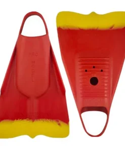 DA FIN – Aletas de bodyboard, bodysurf, lifeguard – Rojo / Amarillo