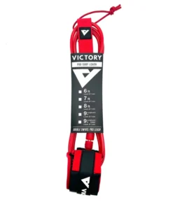 VICTORY – Surf Leash PRO 8′ – Matte Red