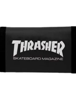 THRASHER – Cartera con velcro – Negra